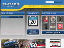 Tablet Screenshot of claytontireandmuffler.com